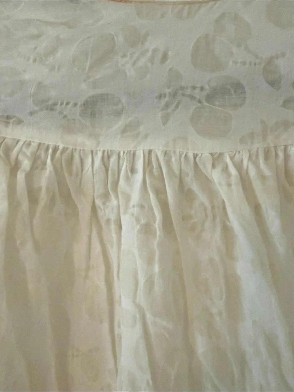 Zara Off-White Embroidered Peasant Blouse